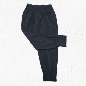Lululemon Dance Studio Crop Wrap Waist Black Pants Size 6 Dual Waistband 2010s